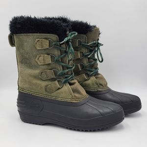 Sorel Badger Winter Boot Women's 8 - Olive Green